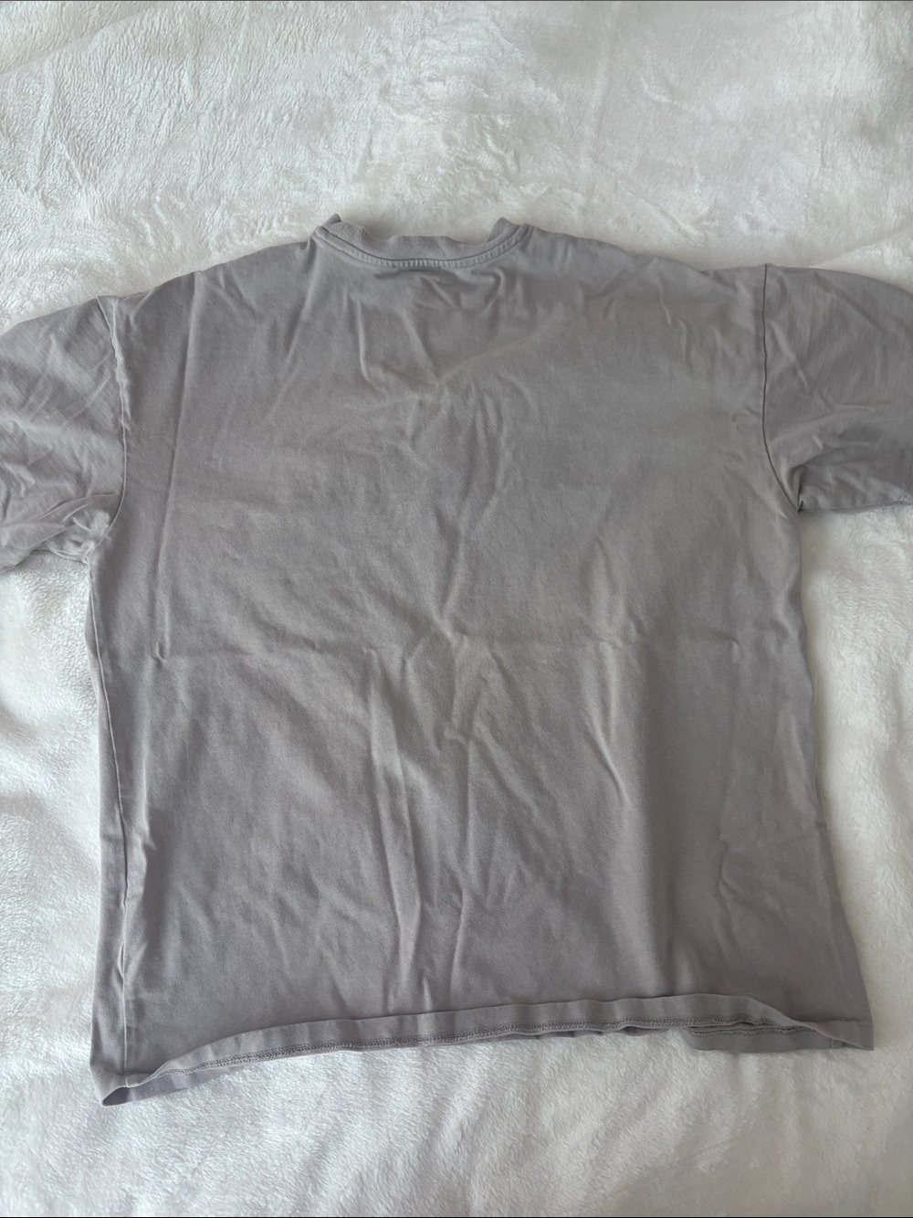 Oversized Grey White Fox Logo Tee - Picture 5 of 8